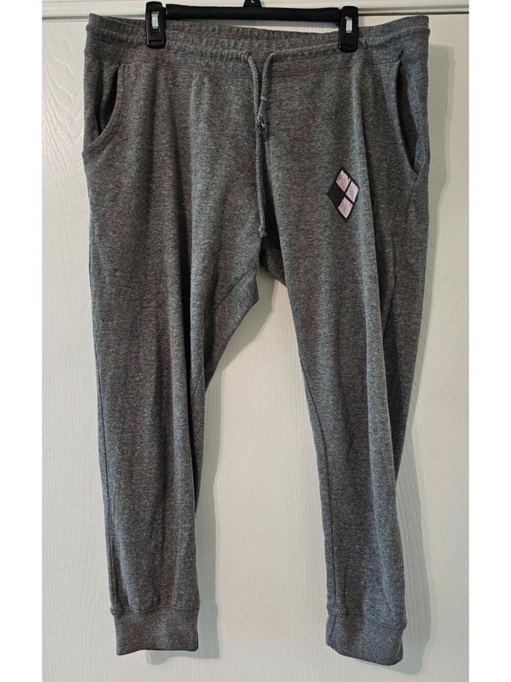 DC Comics Womens Harley Quinn Batman Joggers L Drawstring Waist Pockets Comfort